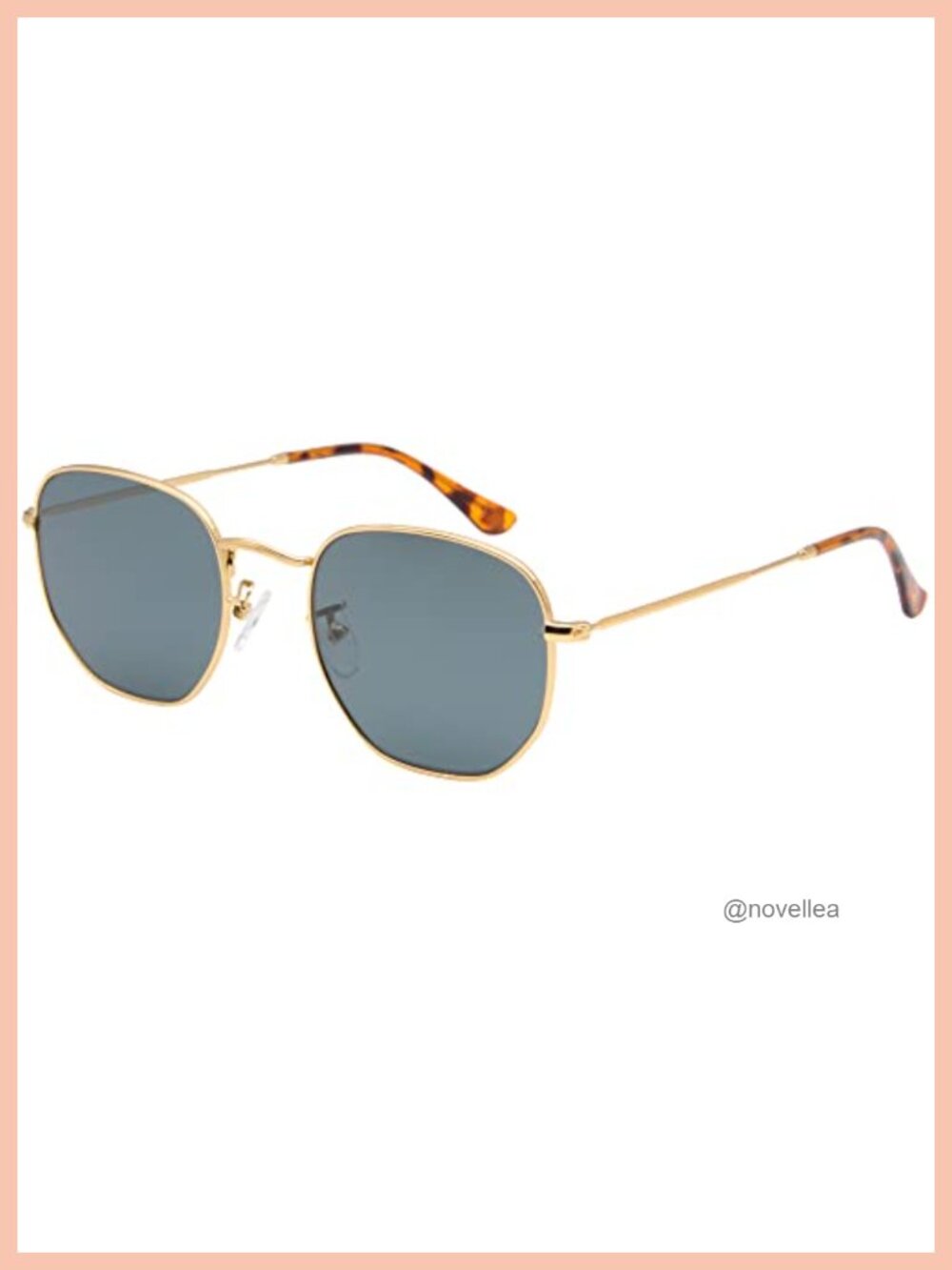 Retro Hexagonal Metal Frame Sunglasses with Real Glass Lens UV400 Men Women